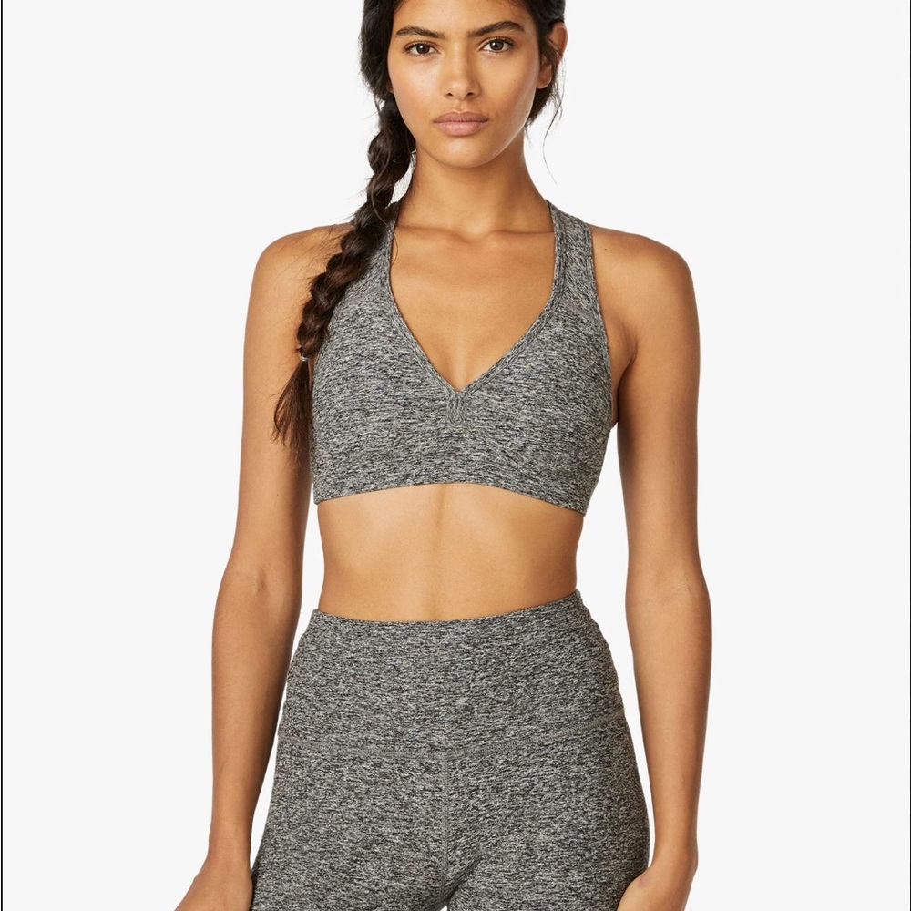 Beyond Yoga Charcoal Sports Bra